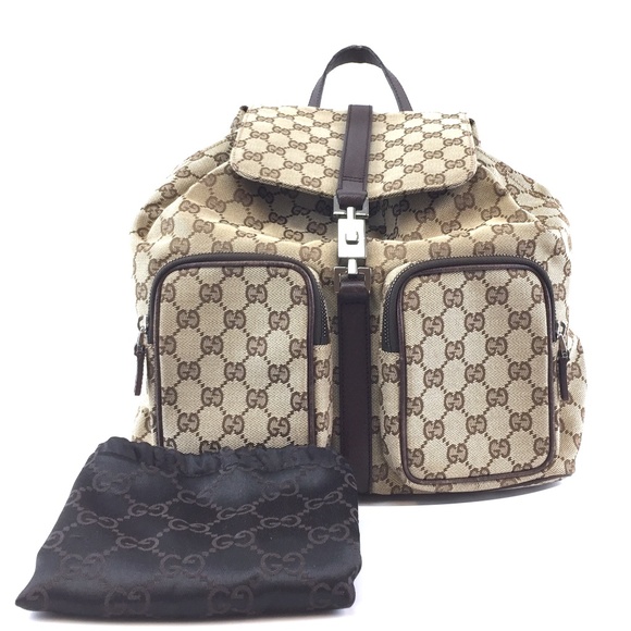 Jackie Gg Logo Guccissima Leather Backpack - Picture 1 of 15